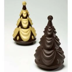 ALBERO DRAPPO KT213 Stampo Termoformato Per Cioccolato Ø12cm H22cm 250gr - Kit X 2 Pavoni