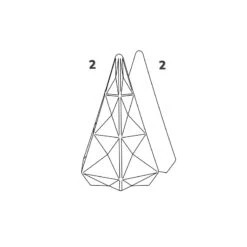 ALBERO HEXAGON KT205 Stampo Termoformato Per Cioccolato Ø13,5cm H20cm 200gr - Kit X 2 Pavoni -Peroni Kitchen Negozio albero hexagon kt205 stampo termoformato per cioccolato 135cm h20cm kit 2 alberi di natale pavoni 3