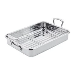 Arrostiera Rettangolare Scanpan Impact 42×26 Cm - Acciaio Inox Con Griglia