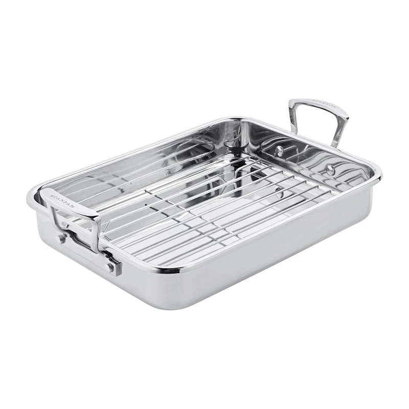 Arrostiera Rettangolare Scanpan Impact 42×26 Cm - Acciaio Inox Con Griglia 1 Arrostiera Rettangolare Scanpan Impact 42×26 Cm - Acciaio Inox Con Griglia
