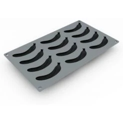 BABY BANANA GG035 Stampo In Silicone 12 Impronte 9x4cm H2,5cm Gourmand Pavoni -Peroni Kitchen Negozio baby banana stampo in silicone 12 impronte 9x4cm h25cm gourmand gg035s pavoni 2