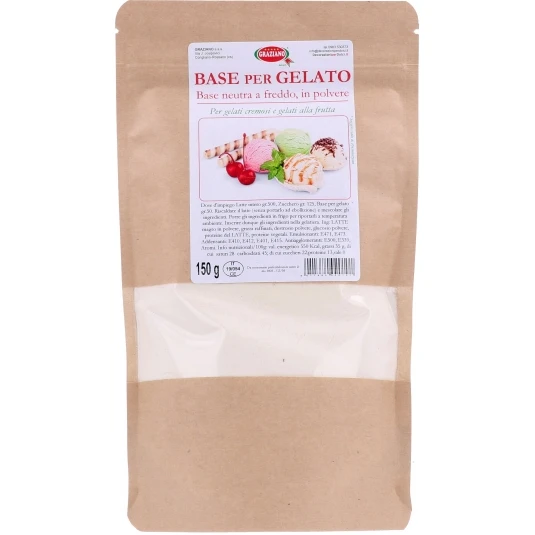 Base Neutra In Polvere Per Gelato 150gr Graziano 1 Base Neutra In Polvere Per Gelato 150gr Graziano