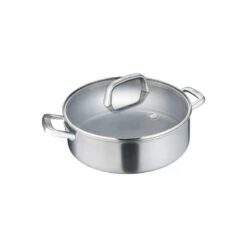 Berndes Tricion Resist Tegame 28cm 2M In Alluminio/acciaio A 3 Strati Con Coperchio