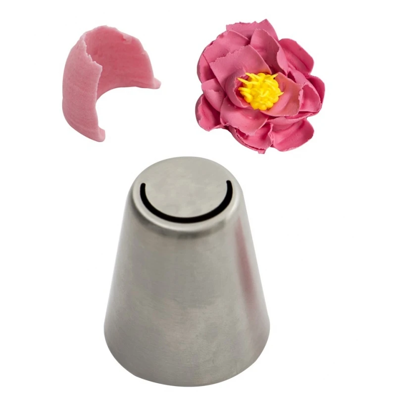 Bocchetta Diretta 3D Petalo Grande N.4 In Acciaio Inox Decora 2 Bocchetta Diretta 3D Petalo Grande N.4 In Acciaio Inox Decora - immagine 2