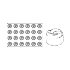 BOCCIOLO PX039 Stampo In Silicone 24 Impronte Ø7cm H4,2cm 130ml Pavoflex 60x40 Pavoni -Peroni Kitchen Negozio bocciolo px039 stampo in silicone 24 impronte o7cm h42cm pavoflex 60x40 pavoni 3