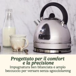 Bollitore Elettrico Tradizionale Cuisinart 1,7L Argento CTK17SE -Peroni Kitchen Negozio bollitore elettrico cuisinart 1 7l stile tradizionale ctk17se 3