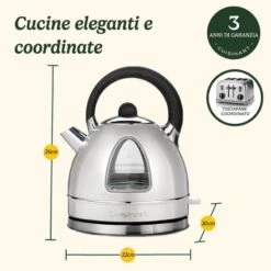 Bollitore Elettrico Tradizionale Cuisinart 1,7L Argento CTK17SE -Peroni Kitchen Negozio bollitore elettrico cuisinart 1 7l stile tradizionale ctk17se 5