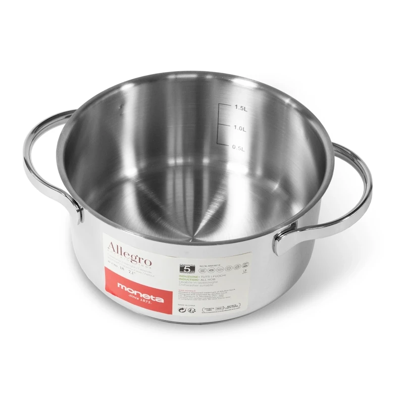 Moneta Allegro Casseruola 24cm 2M In Acciao Inox 1 Moneta Allegro Casseruola 24cm 2M In Acciao Inox