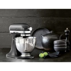 Ciotola In Acciaio Inox 4,8L Finitura Martellata Per Planetaria KitchenAid Con Testa Reclinabile 5KSM5SSBHM -Peroni Kitchen Negozio ciotola acciaio inox effetto martellato 48l kitchenaid 4