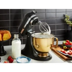 Ciotola In Acciaio Inox 4,8L Color Oro Per Planetaria KitchenAid Con Testa Reclinabile 5KSM5SSBRG -Peroni Kitchen Negozio ciotola acciaio inox oro 48l planetaria kitchenaid 2