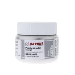 BRILLIANT Colorante Metallizzato In Polvere Argento 40gr (No E171) M02SB Pavoni
