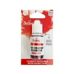 Colorante Idrosolubile Per Aerografo Rosso 20gr Decora