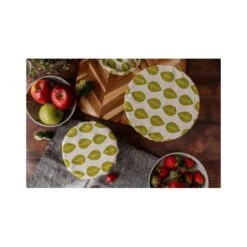 Cuffia Copriciotola In Cotone Non Cerato Con Motivo Leaves - Set 3 Pz Assortiti Nuts Innovations -Peroni Kitchen Negozio cuffia copriciotola in cotone non cerato con motivo leaves set 3 pz assortiti nuts innovations 2