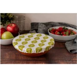 Cuffia Copriciotola In Cotone Non Cerato Con Motivo Leaves - Set 3 Pz Assortiti Nuts Innovations -Peroni Kitchen Negozio cuffia copriciotola in cotone non cerato con motivo leaves set 3 pz assortiti nuts innovations 3