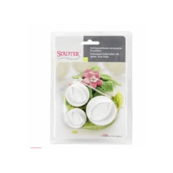 Cutter FOGLIE DI ROSA Con Espulsore Set 3 Pz In Plastica Stadter -Peroni Kitchen Negozio cutter foglie di rosa con espulsore set 3 pz in plastica stadter 3