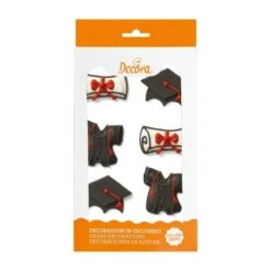 Decorazioni In Zucchero LAUREA - Conf 6 Pezzi Decora