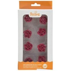 Decorazioni In Zucchero Rose Piccole - Conf 8 Pezzi Decora