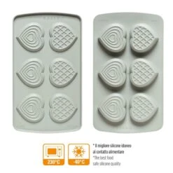 DUO CUORE Stampo In Silicone 6 Impronte Decorflex - Set 2 Pz Decora -Peroni Kitchen Negozio duo cuore stampo in silicone set 2 pz decora 5
