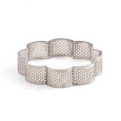 Anello Inox Microforato Fiore 24x24cm H3,5cm Decora