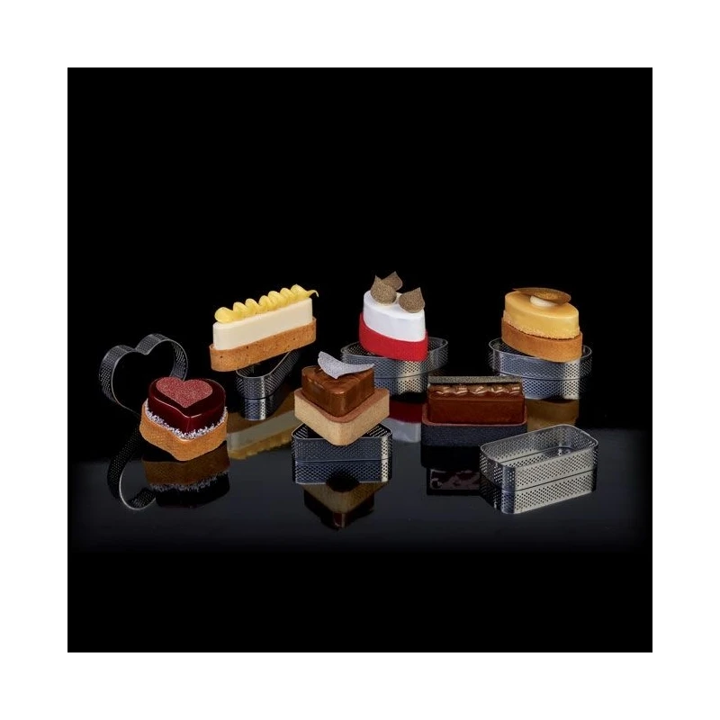 Fascia Microforata Inox Ovale 12,5x3cm H2cm Per Crostata Monoporzione XF15 Pavoni 4 Fascia Microforata Inox Ovale 12,5x3cm H2cm Per Crostata Monoporzione XF15 Pavoni - immagine 4