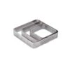 Fascia Microforata Inox Quadrata Angoli Stondati 10,5x10,5cm H2cm Per Crostata Monoporzione XF02 Pavoni