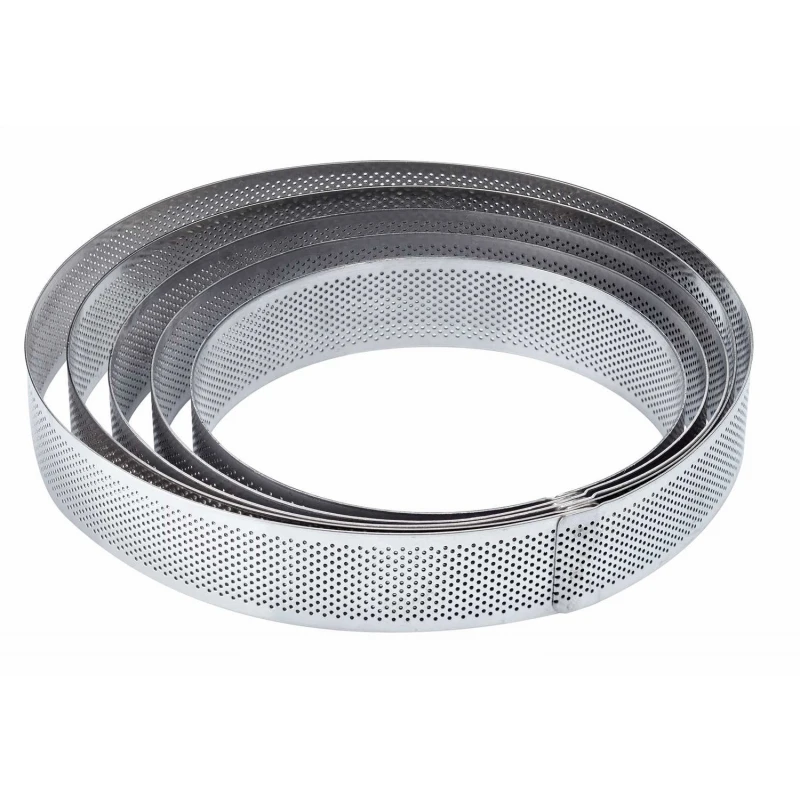 Anello Microforato Inox Rotondo Ø19cm H3,5cm Per Crostata XF1935 Pavoni 4 Anello Microforato Inox Rotondo Ø19cm H3,5cm Per Crostata XF1935 Pavoni - immagine 4