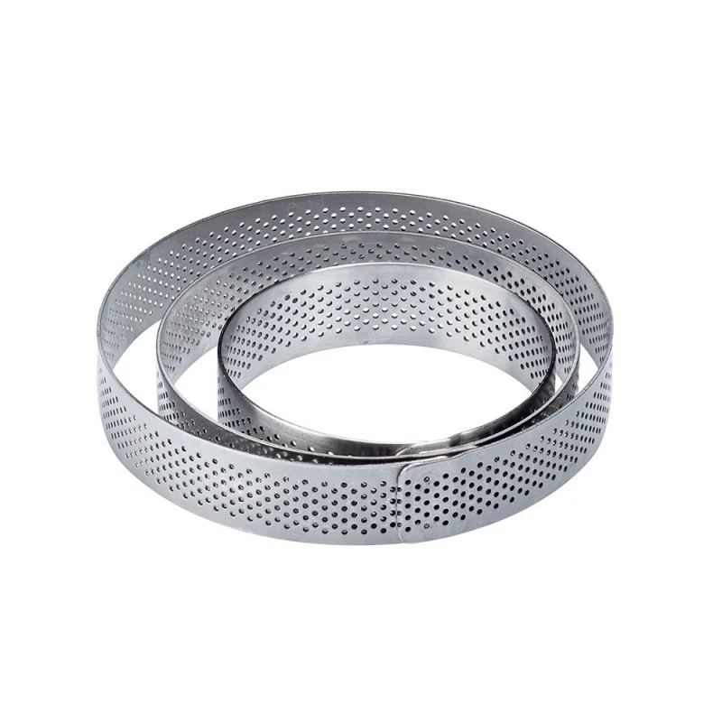 Anello Microforato Inox Rotondo Ø9cm H3,5cm Per Crostata Monoporzione XF9035 Pavoni 3 Anello Microforato Inox Rotondo Ø9cm H3,5cm Per Crostata Monoporzione XF9035 Pavoni - immagine 3