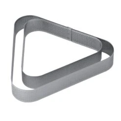 Fascia Microforata Inox Triangolare 17,5x16cm H3,5cm Per Crostata XF18 Pavoni