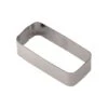 X19 Fascia Inox Rettangolare Monoporzione 8x4cm H2cm Pavoni