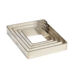 X121220 Fascia Inox Quadrata 12x12cm H2cm Pavoni