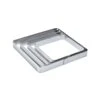 X04 Fascia Inox Quadrata Angoli Stondati 14x14cm H2cm Pavoni