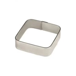 X37 Fascia Inox Quadrata Angoli Stondati Monoporzione 5,5x5,5cm H2cm Pavoni