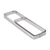 X08 Fascia Inox Rettangolare Angoli Stondati 28x8cm H2cm Pavoni