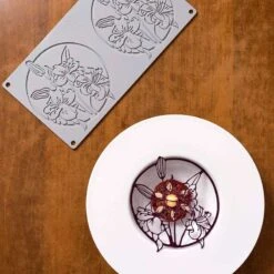 FLOREALE GG075 Tappetino In Silicone Per Decorazioni 2 Impronte 14x15,3cm H2mm Gourmand Pavoni