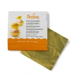 Fogli In Alluminio Oro Incarta Dolci 10x10cm 50gr - Conf 150 Pz Decora