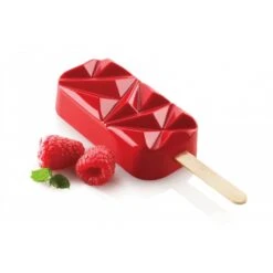 GEL11 SHOCK Stampo Gelato In Silicone 6 Impronte 9,2x4,7cm H2,5cm - 2 Pz + 50 Stecchi Silikomart