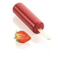 GEL16 RONDO' Stampo Gelato In Silicone 8 Impronte Ø3,2cm H9,7cm - 2 Pz + 50 Stecche + 1 Vassoio Silikomart