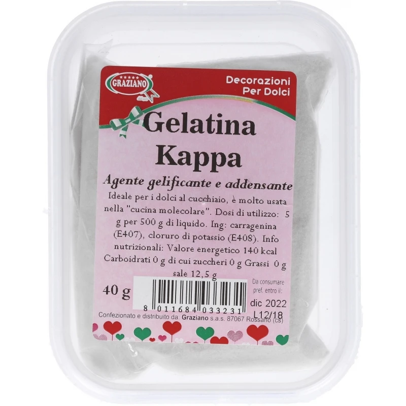 Gelatina Kappa In Polvere 40gr Graziano 1 Gelatina Kappa In Polvere 40gr Graziano