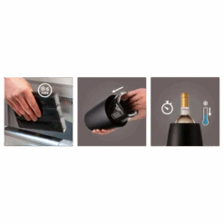 Glacette Refrigerante Per Vino Nera Vacu Vin 6 Glacette Refrigerante Per Vino Nera Vacu Vin -Peroni Kitchen Negozio glacette vacuvin prestige 1