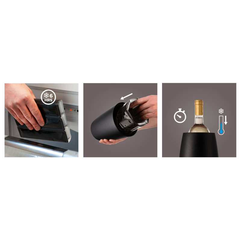 Glacette Refrigerante Per Vino Nera Vacu Vin 3 Glacette Refrigerante Per Vino Nera Vacu Vin - immagine 3