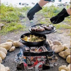 Guanti In Pelle Nera 46cm LDG A5-2 Lodge -Peroni Kitchen Negozio guanti in pelle nera 46cm ldg a5 2 lodge 2