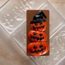HALLOWEEN FRIENDS PC5060 Stampo In Policarbonato Tavoletta Di Cioccolato 3x100gr Pavoni