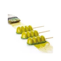 KIT BUBBLES SNACK KITPL11 Stampo Gelato In Silicone 5 Impronte 2,5x6cm - 2 Pz + 50 Stecchi E Vassoio Pavogel Pavoni