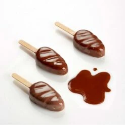 KIT MALIBÙ POCKET KITPL06 Stampo Gelato In Silicone 4 Impronte 4x7,2cm - 2 Pz + 50 Stecchi E Vassoio Pavogel Pavoni