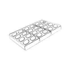 KIT QUENELLE 01 CH038 Stampo In Tritan Pralina Di Cioccolato 24 Impronte 4,2x2,6cm H1,7cm + Inserto In Silicone Silikomart -Peroni Kitchen Negozio kit quenelle 01 ch038 stampo in tritan pralina di cioccolato silikomart 2