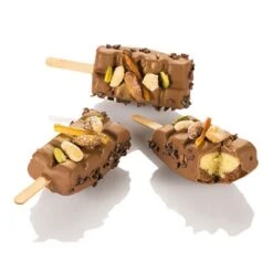 GEL02 CHOCO STICK Stampo Gelato In Silicone 6 Impronte 9,2x4,8cm H2,4cm - 2 Pz + 50 Stecche + Vassoio Silikomart
