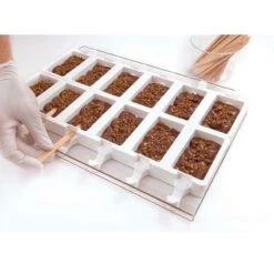 GEL02 CHOCO STICK Stampo Gelato In Silicone 6 Impronte 9,2x4,8cm H2,4cm - 2 Pz + 50 Stecche + Vassoio Silikomart -Peroni Kitchen Negozio kit stampo gelato choco stick gel02 3