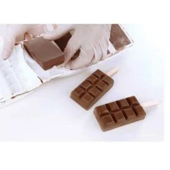 GEL02 CHOCO STICK Stampo Gelato In Silicone 6 Impronte 9,2x4,8cm H2,4cm - 2 Pz + 50 Stecche + Vassoio Silikomart -Peroni Kitchen Negozio kit stampo gelato choco stick gel02 4