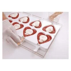 GEL03 HEART IC Stampo Gelato In Silicone 4 Impronte 9,1x8,5cm H2,3cm - 2 Pz + 50 Stecche + Vassoio Silikomart -Peroni Kitchen Negozio kit stampo gelato hearth ic gel03 6