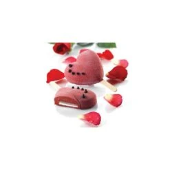 GEL03 HEART IC Stampo Gelato In Silicone 4 Impronte 9,1x8,5cm H2,3cm - 2 Pz + 50 Stecche + Vassoio Silikomart -Peroni Kitchen Negozio kit stampo gelato hearth ic gel03 8